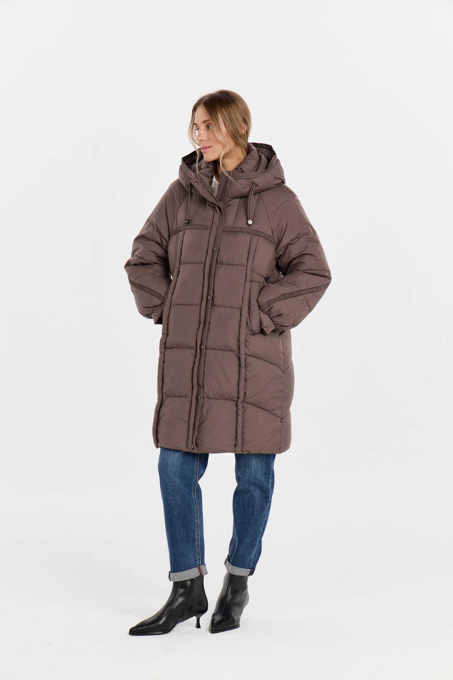 ПАЛЬТО С ТРИКОТАЖНОЙ ОТДЕЛКОЙ купить в MISSFREYA | Цена 12250₽
