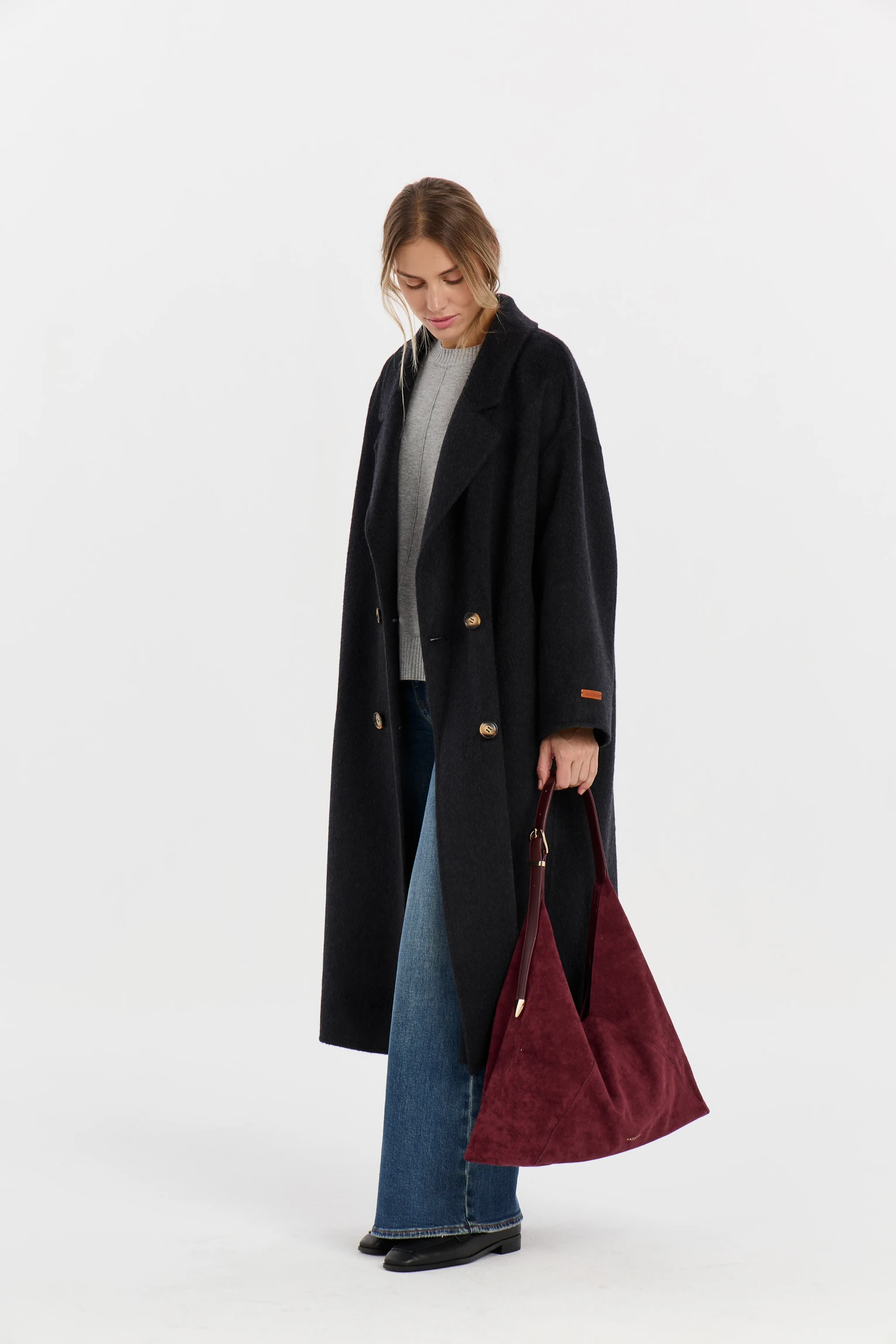 ПАЛЬТО ДРАПОВОЕ БЕЗ ПОДКЛАДКИ купить в L&R | Цена 12950₽